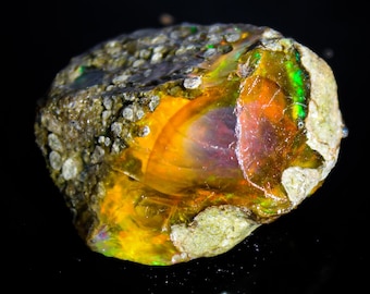 Ethiopian Opal Rough: Natural Crystal Specimen, Multi-Fire (71.00 Cts)