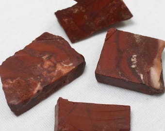 Raw Red Jasper Pieces: Natural Rough Gemstones, 140 Carats