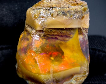Multi Fire Opal Raw, Specimen Opal Raw, Natural Ethiopion Opal Raw, Rainbow Fire, Opal Rough 41x30x17 MM, 105 CTS