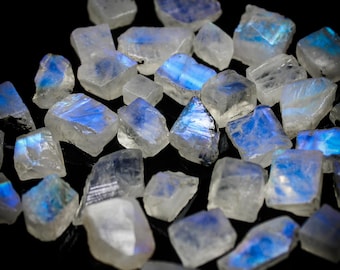 Raw Rainbow Moonstone: Natural Rough Gemstone Crystals (5mm-20mm)