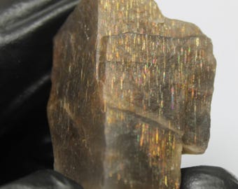 Raw Orange Sunstone Piece: Natural Gemstone for Jewelry Making (87.50 Carats, 34x23x20 mm)