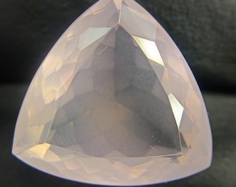 Faceted Pink Rose Quartz: 8.45 Carat Trillion Gemstone