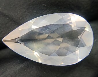 Faceted Pink Rose Quartz Pear Shape: 6.75 Carat Gemstone