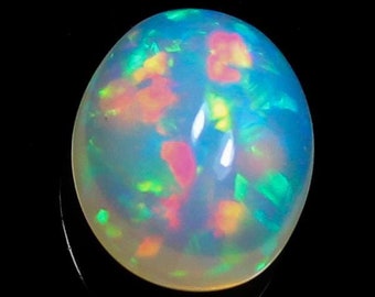 Natural Welo Opal Cabochon: Multi Fire Oval Gemstone, 2.60 CTS