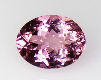 Natural Pink Tourmaline Gemstone: Oval Faceted Jewelry Stone (9x7x5 MM)