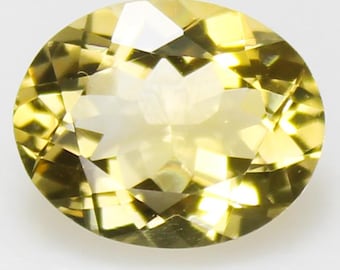 Natural Faceted Yellow Citrine: Oval Gemstone from Brazil (3.75 Carats)