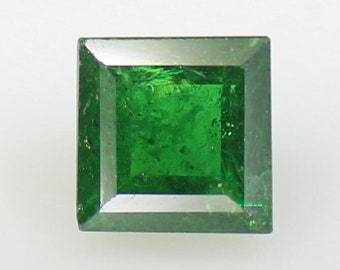 Natural Tsavorite Gemstone: 1.75 Carat Dark Green Cushion Cut