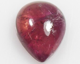Natural Pink Tourmaline Pear Cabochon: 4.60 CTS, 12x10x5 MM Gemstone
