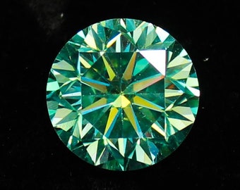 Blue Moissanite Diamond In Faceted Round Shape For Jewelry Making, 3.20 Carats 10x6 mm Size From Arizona Blue Color Moissanite