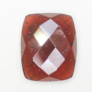 Mozambique Red Garnet Rose Cut Cabochon: Natural Polki Slice (14x12x4 MM)