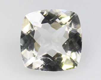 Natural Peach Morganite Gemstone: 1.65 Carat Cushion Cut, 8x8x4 mm