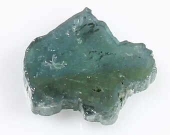 Natural Blue Tourmaline Slice: Polished Gemstone for Jewelry Making (6.00 CTS, 14X12X4 MM)