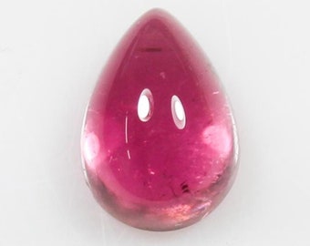 Pink Tourmaline Pear Cabochon: Natural Gemstone for Jewelry (10x7x5 MM, 3.15 CTS)