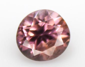 Faceted Pink Zircon Gemstone: 1.00 Carat Round Stone, 5mm