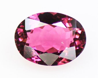 Pink Tourmaline Gemstone: Oval Faceted AAA+ (8x6x3 MM, 1.45 CTS)