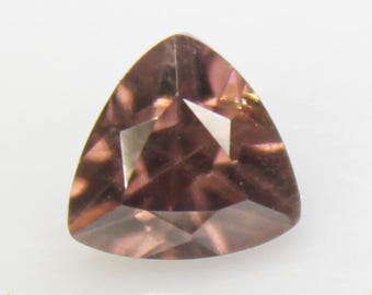 Faceted Brown Zircon: Trillion Cut Gemstone, 1.25 Carats