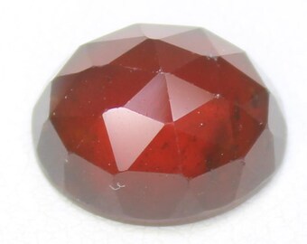 Mozambique Garnet Rose Cut: Natural Orange Gemstone (12x10x6 MM)