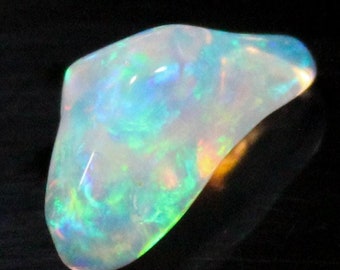 Natural Fire Opal Tumble, White Ethiopian Opal Tumble, 2.00 Carats, 13x7x5 MM Polished Opal, Loose Gemstones, October Birthstone