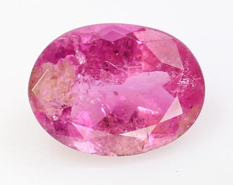 Natural Pink Tourmaline Gemstone: Oval Faceted Ruby Lite, 5.00 CTS