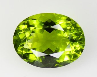 Oval Green Tourmaline Gemstone: AAA+ Faceted Jewelry Stone (10x7x6 MM, 2.40 CTS)