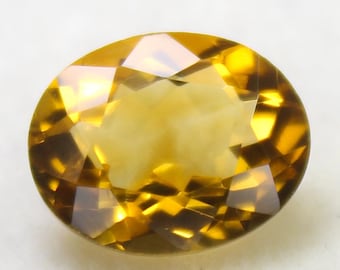 Natural Yellow Citrine Gemstone: Faceted Oval Cut, 2.30 Carat