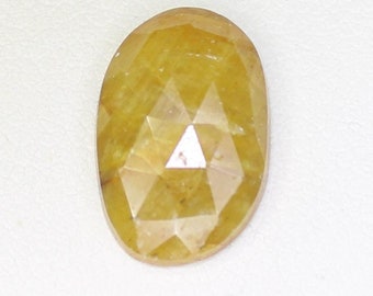 Natural Rose Cut Yellow Sapphire: 4.60 Carat Fancy Gemstone