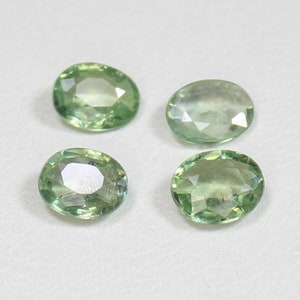 Natural Faceted Green Sapphire Lot In Oval Shape For Jewelry Making 1.40 Carats 5x4x2 mm From Sri Lanka Oval Shape