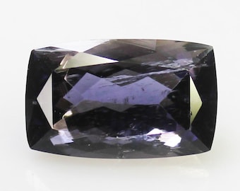 Natural Blue Iolite Gemstone: 3.90 Carat Cushion, 12x7x6 mm