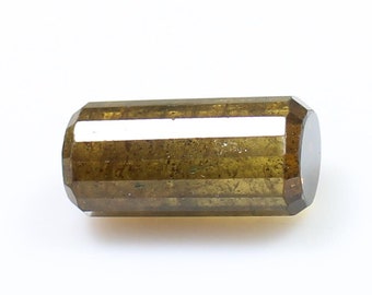Natural Yellow-Green Tourmaline Tubelight Gemstone (19x9 MM, 17.35 CTS)