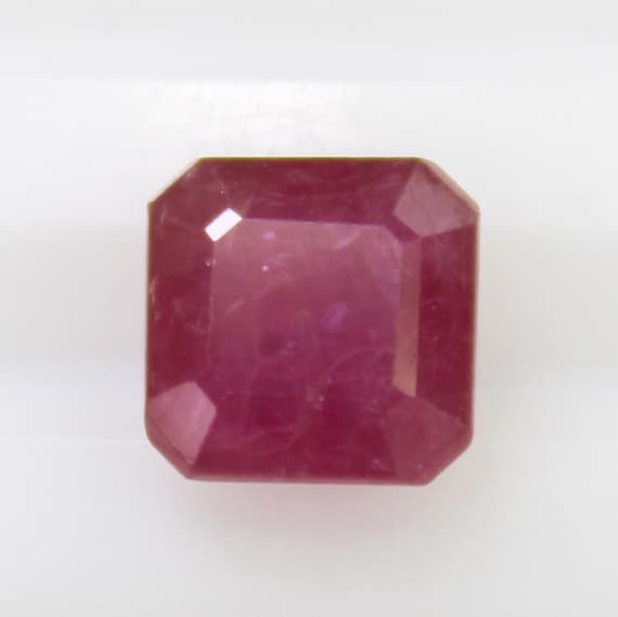 Natural Pink Ruby Faceted Gemstone: (5x5x3 mm 1.10 Carat) Jewelry Making Stone