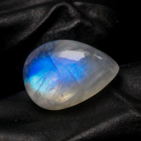 Pear Rainbow Moonstone Cabochon: 14x10mm Loose Gemstone