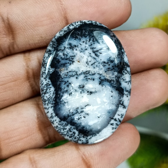 AAA+ Quality Natural Dendritic Opal Cabochon Gemstone 59.70 Ct. Wonderful Designer Dendritic Opal Oval Shape 40X29X6 MM Loose For Jewelry