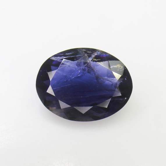 Natural Blue Iolite Gemstone: 6.00 Carat Oval, 15x11x6 mm