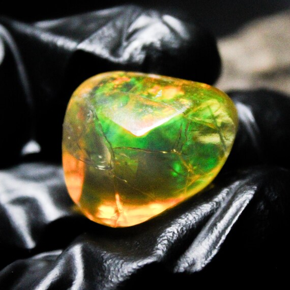 Ethiopian Opal Tumble: Multi Fire Gemstone Specimen, 19.45 Carats