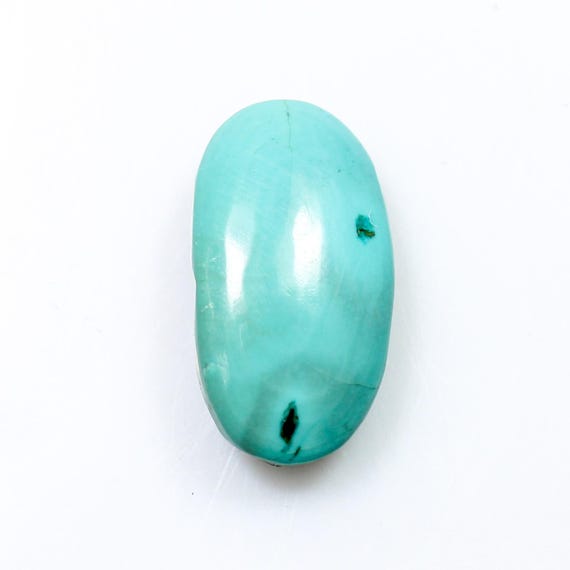 Natural Arizona Turquoise Cabochon: Oval Gemstone for Jewelry Making (20x11x6 MM, 9.00 CT)