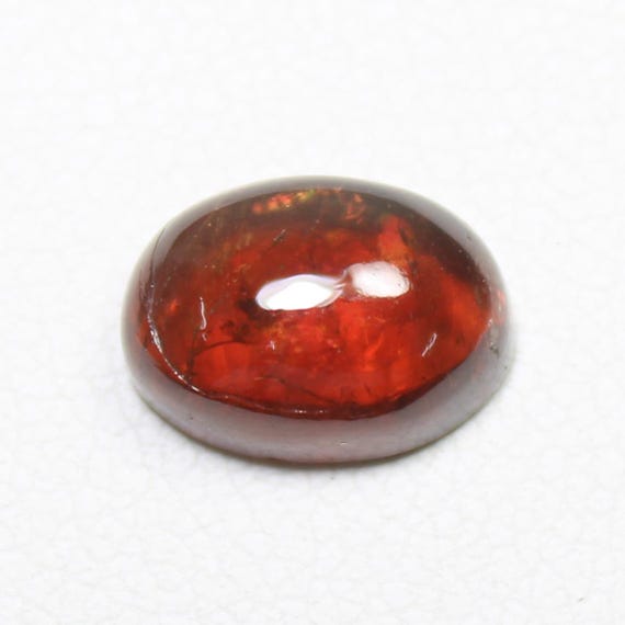 Red Tourmaline Cabochon: Oval Gemstone for Jewelry Making (10x7 mm, 4.20 Carats
