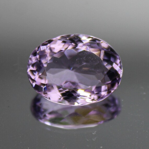 Oval Pink Amethyst Gemstone: Natural Faceted Loose Stone (13x10x7 MM, 5.70 Cts)