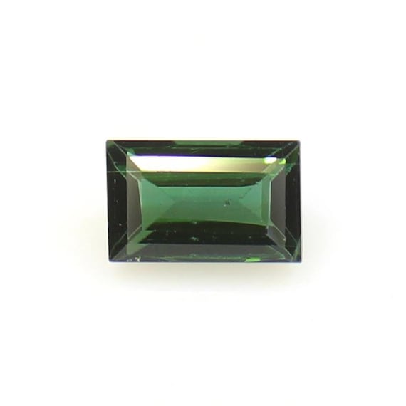 Natural Blue Tourmaline Faceted Gemstone: Rectangle, 1.35 CTS (8x5x4 MM)