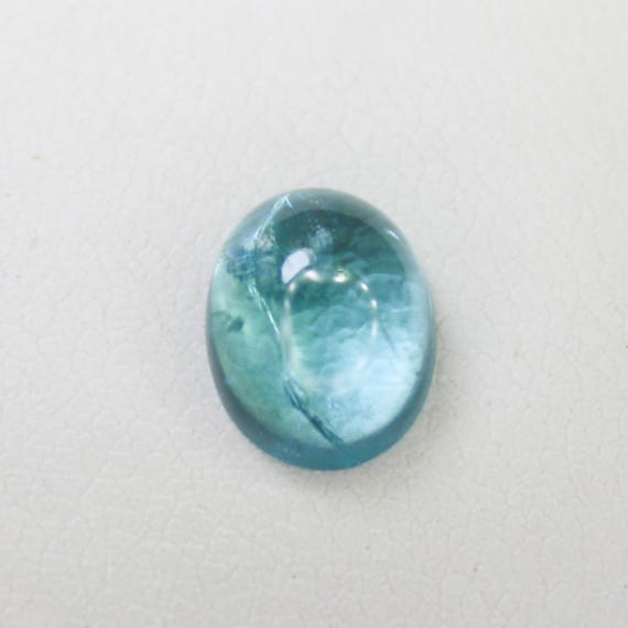Natural Blue Apatite Cabochon: 2.30 Carat In Oval Shape Gemstone, 9x7x4 mm