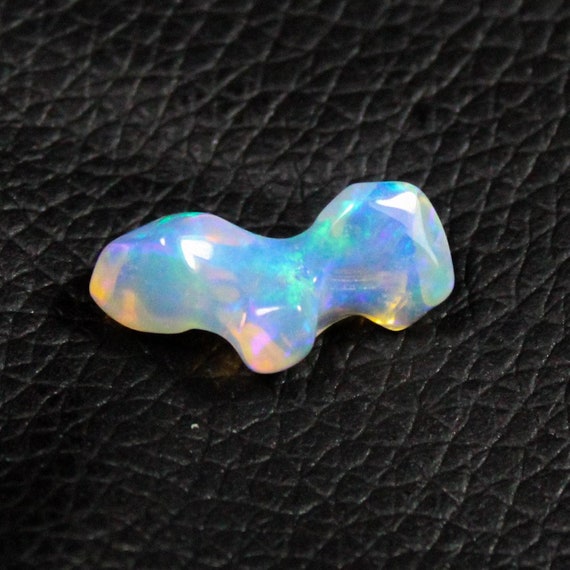 Natural White Fire Ethiopian Opal Polished Tumble For Jewelry Making And Collection 4.00 Carats Piece 19x8x6 mm Size In AAA+ Quality