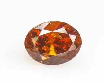 AAA+ Orange Tourmaline Gemstone: Natural Oval Faceted Stone (7x5x4 MM, 1.25 CTS)