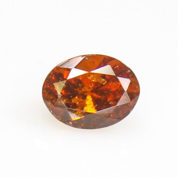 AAA+ Orange Tourmaline Gemstone: Natural Oval Faceted Stone (7x5x4 MM, 1.25 CTS)