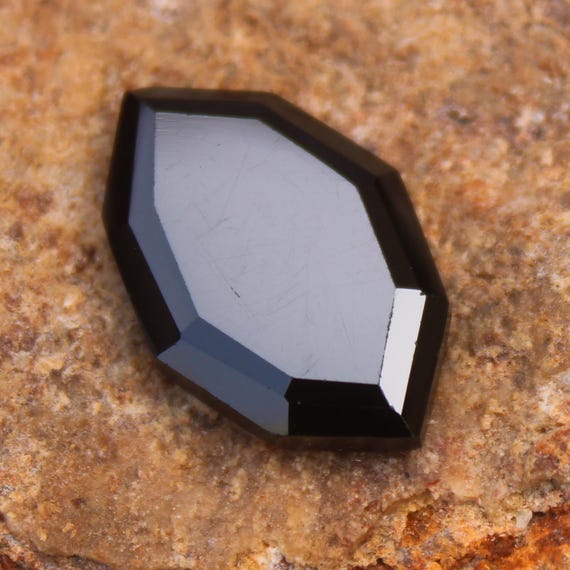 Natural Black Spinal Gemstone: Faceted Jewelry Making (20x12x3 MM, 9.90 CTS )