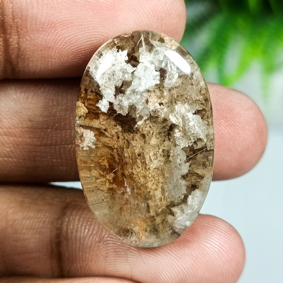 Natural Garden Quartz Cabochoan,Amazing Garden Quartz Stone 58.30 Ct Piece,Beautiful Oval Garden Quartz , High Quality 29X18X13 mm