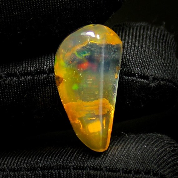 Natural Opal Tumble Ethiopian Opal Polished Raw Gemstones, Welo Fire Opal, Opal Stone, Crystal Opal, 16.00 Carat Opal, 24X12X10MM