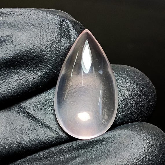 Pear Rose Quartz Cabochon: Natural Pink Gemstone, 12.10 Carats