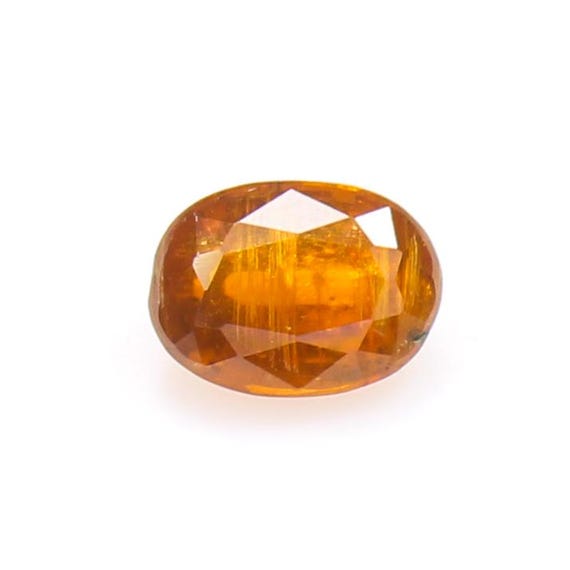 Natural Orange Kyanite 8x6x4 Faceted Gemstone, Oval Shape Kyanite, AAA Quality stone for jewelry making, 1.70 Carats,