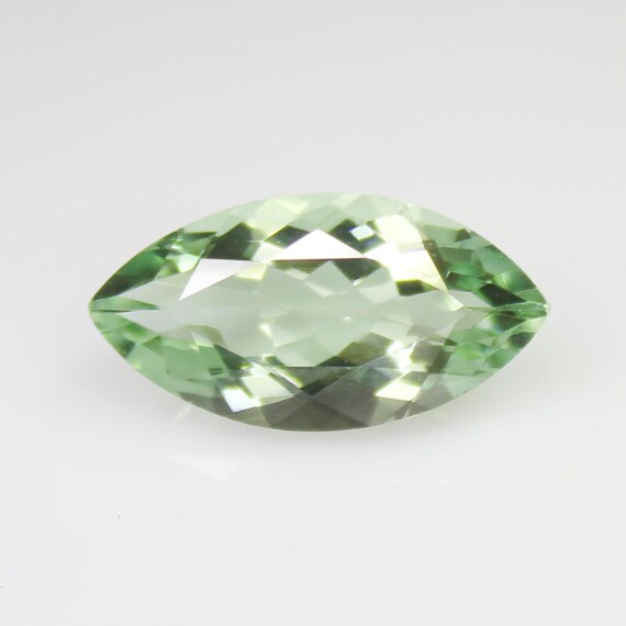 Faceted Green Amethyst Marquise Cut Gemstone: 5.50 Carats