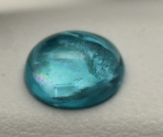 Natural Blue Apatite Cabochon: 1.60 Carat Gemstone (8x6x4 mm Size In Oval Shape)