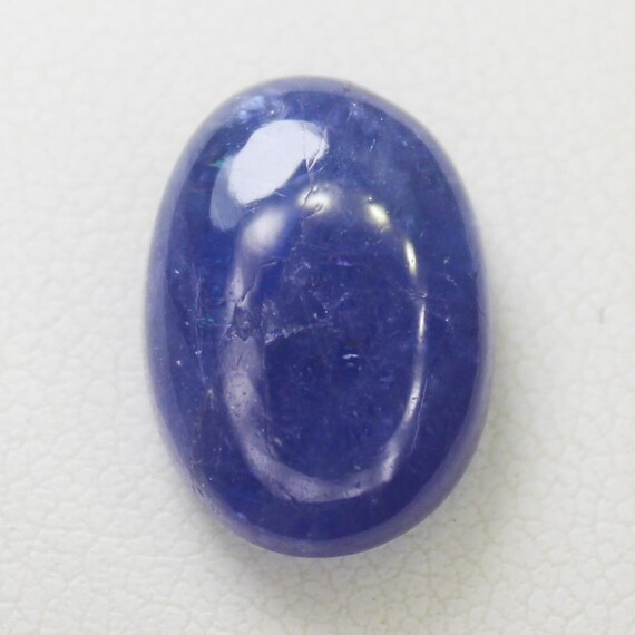 Natural Tanzanite Oval Cabochon: Loose Purplish Blue Gemstone, 8.60 Carat